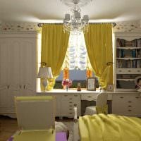 egy ötlet egy 12 m² -es fényképű lány szobájának gyönyörű belsejéről