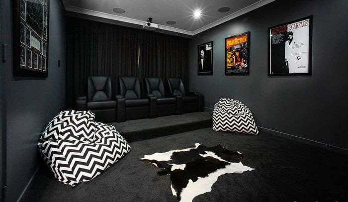 design home theater în negru