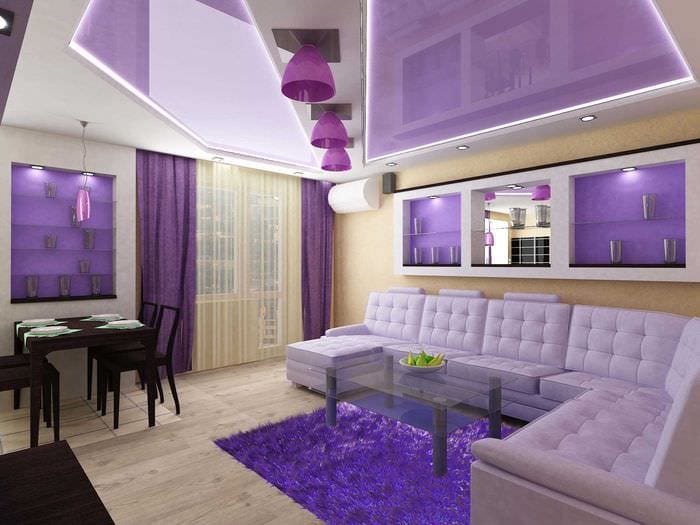 un exemplu de interior luminos al unui apartament modern de 50 mp