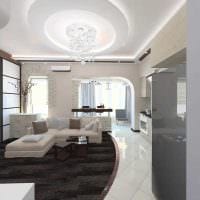 versiunea interiorului luminos al unui apartament de 50 mp. imagine