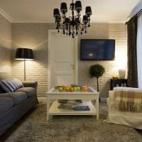 opțiunea unui interior luminos al unui apartament de 50 mp fotografie