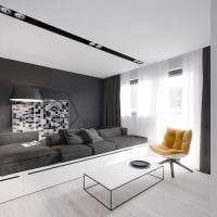 un exemplu de design frumos al unui apartament modern de 50 mp fotografie