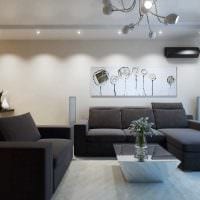 un exemplu de decor ușor al unui apartament modern de 50 mp imagine