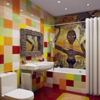 تصميم الحمام على الطراز الأفريقي