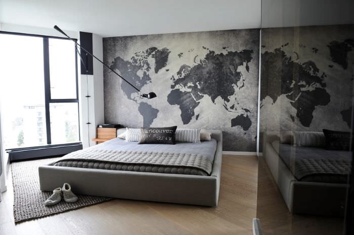 Design dormitor într-un apartament cu două camere de 60 mp
