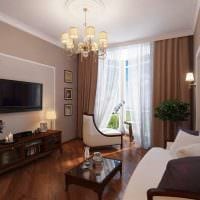 ideea unui interior neobișnuit al unei fotografii cu un apartament cu două camere