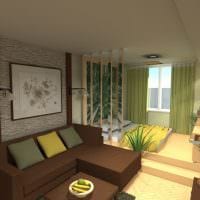 verze nádherného designu obývacího pokoje 16 m2 obrázek