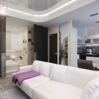 možnost světelného stylu obývacího pokoje 16 m2 fotografie