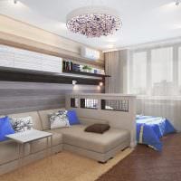 příklad krásného designu obývacího pokoje 16 m2 fotografie