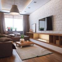příklad krásného designu obývacího pokoje 16 m2 fotografie