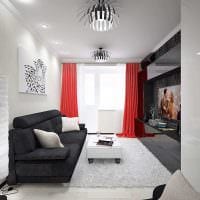 příklad světlého interiéru obývacího pokoje 16 m2 fotografie