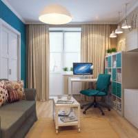 možnost jasného designu obývacího pokoje 16 m2 fotografie