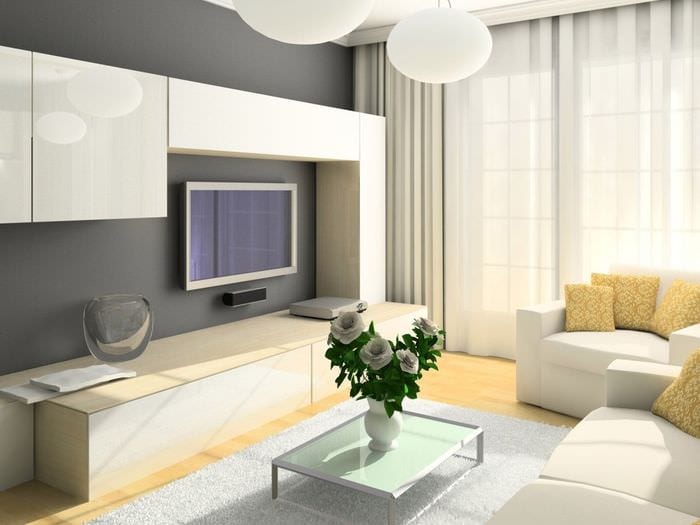 příklad světlého interiéru obývacího pokoje o rozloze 16 m2