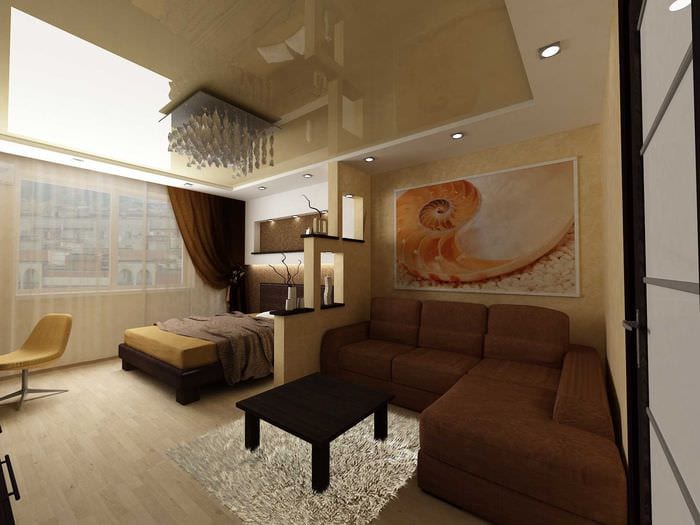 možnosť pre neobvyklý interiér obývačky 19-20 m2