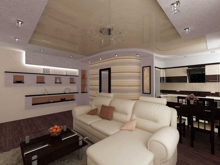 variant svetelného dizajnu obývačky 19-20 m2