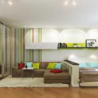 príklad svetlého interiéru obývačky 19-19 m2