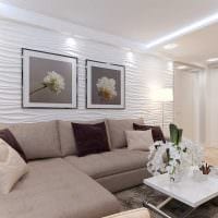 verzia svetlého interiéru obývačky s obrázkom 19-20 m2