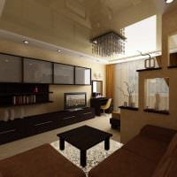 možnosť neobvyklého interiéru obývačky 19-20 m2