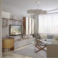 príklad svetlého interiéru obývačky s rozlohou 19-20 metrov štvorcových
