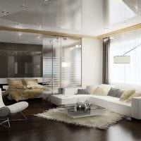príklad neobvyklého štýlu obývačky s rozlohou 19-20 m2