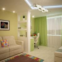 variant krásneho dizajnu obývačky 19-20 m2 fotografia