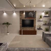 verzia svetlého interiéru obývačky 19-20 m2 fotografia