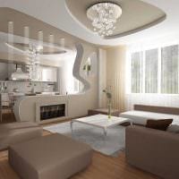 et eksempel på en lys design av en stue på 19-20 kvm bilde