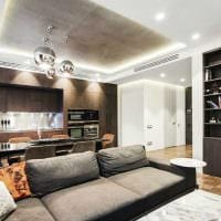 példa egy gyönyörű nappali kialakításra a minimalizmus fotó stílusában