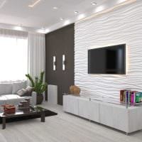 példa egy gyönyörű minimalista nappali belső képre