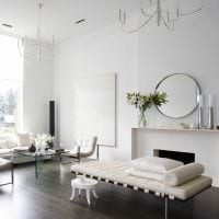 példa a nappali gyönyörű belső részére a minimalista kép stílusában