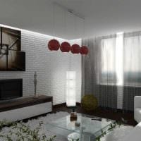 változata a gyönyörű design a nappaliban a stílus minimalizmus kép