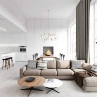 versio kauniista olohuoneen suunnittelusta minimalismin valokuvan tyyliin