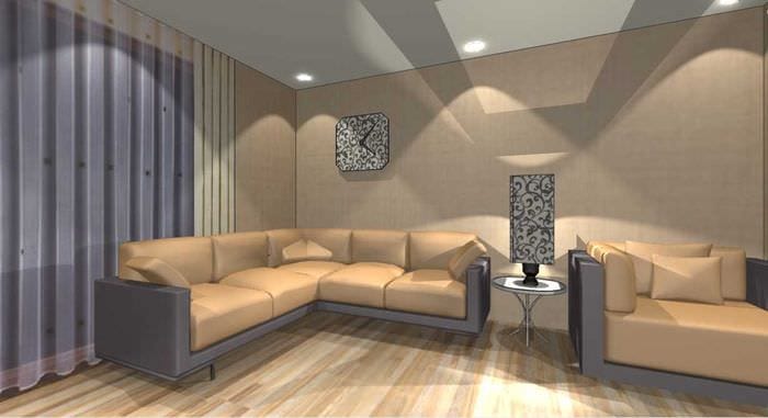 példa a világos nappali belső térre a minimalizmus stílusában