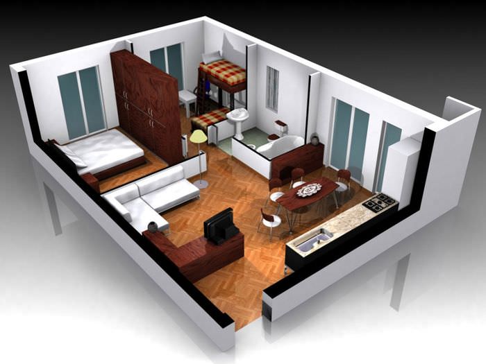 Innenarchitektur 3D-Modellierung