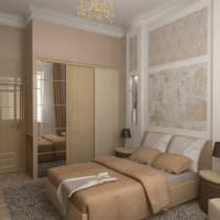Design ložnice v béžových odstínech