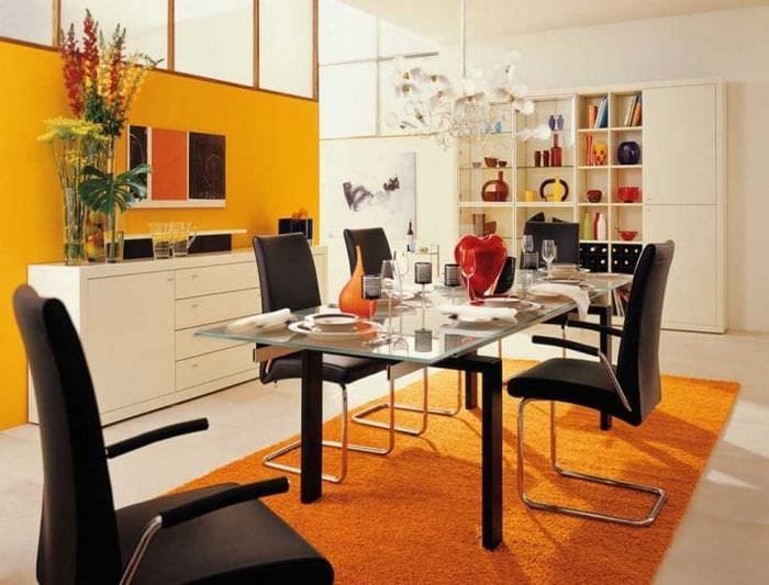 gyönyörű hálószoba stílus mustár színben