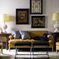 gyönyörű mustár stílusú nappali kép