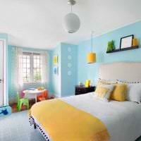 مشرق الداخلية غرفة المعيشة في صورة لون الخردل