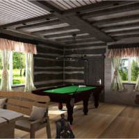 Дизайн проект на стая за отдих на сауна с билярд