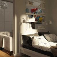 ideea unei fotografii luminoase a dormitorului interior