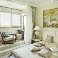 varianta krásného designu obývacího pokoje ložnice 20 m2 obrázek