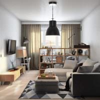 možnost světlé výzdoby ložnice obývacího pokoje o rozloze 20 m2 obrázek