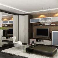 varianta světelného dekoru obývacího pokoje ložnice 20 m2 obrázek