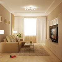 představa jasného stylu ložnice obývacího pokoje o rozloze 20 m2 obrázek