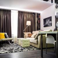 varianta krásného designu ložnice obývacího pokoje 20 m2 obrázek