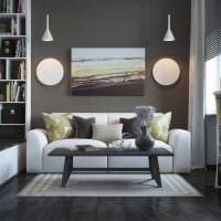 představa jasného dekoru obývacího pokoje ložnice 20 m2 Fotografie