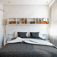 ideen om en vakker design av en stue på et soverom på 20 kvm. Bilde