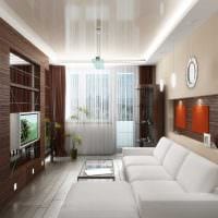 varianta neobvyklého interiéru ložnice obývacího pokoje 20 m2 obrázek