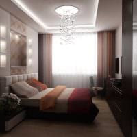 varianta světelného stylu obývacího pokoje ložnice 20 m2 obrázek