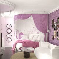 mulighed for et smukt design af et soveværelse til en pige i et foto i moderne stil